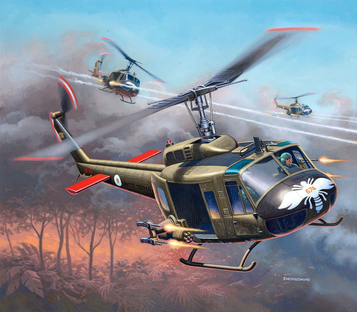 Plastic Helicopter Bell UH-1H Gunship