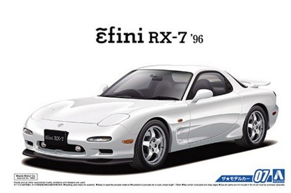 Aoshima 1/24 MAZDA RX7 86 EFINI & MAZDA DECALS & WINDOW MASKS 05138