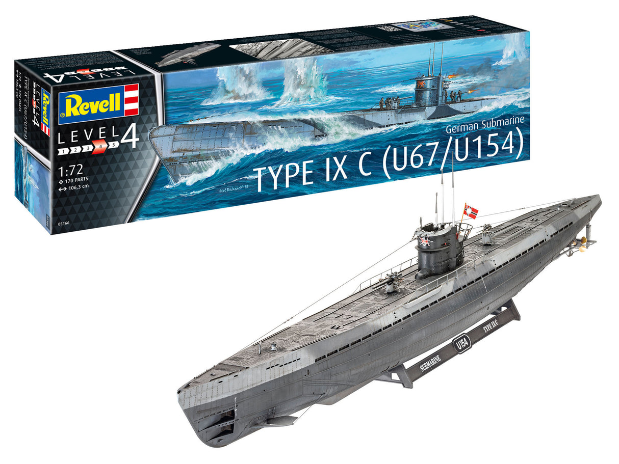 German Submarine Type IX C (U67 or U154) 1:72