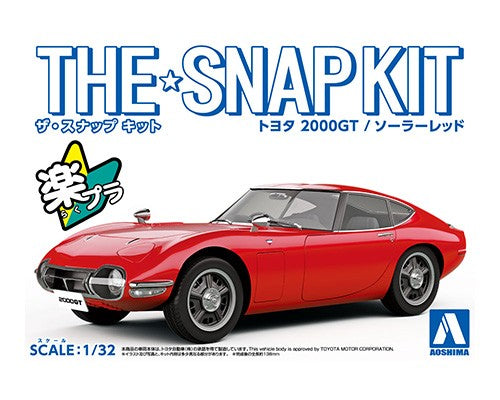 Aoshima 1/32nd SNAP KIT TOYOTA 2000GT RED 056288