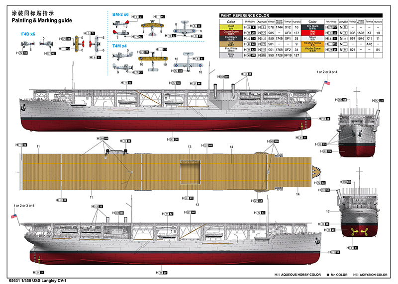Trumpeter 1/350 USS Langley CV-1 05631