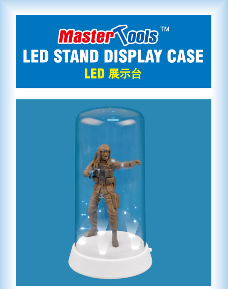 84mm x 185mm Round Top Display Case w/ optional LED base (Box 9)