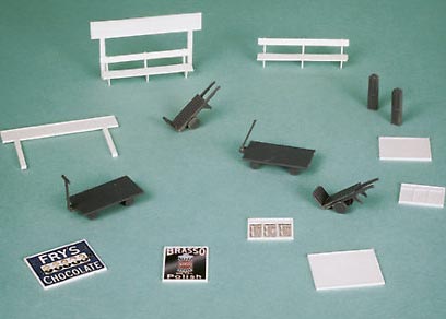 Wills SS68 Platform Accessories Nameboards Trolleys etc - 00 Gauge