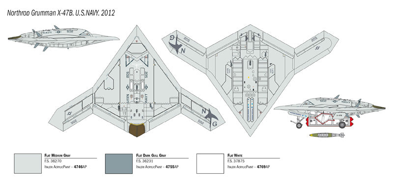 Italeri 1/72 scale X-47B US NAVY Prototype IT1421