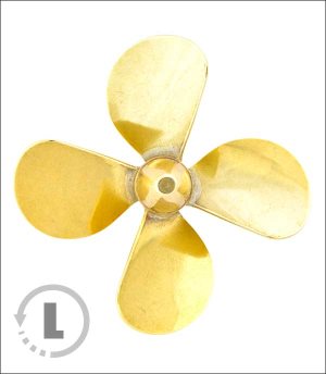 Raboesch 4 Blade 40mm Type Brass Propellers M4 - Left