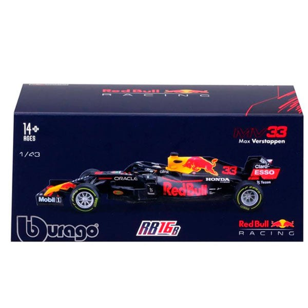 Burago 1/43 Die Cast Red Bull Racing RB16B (2021) (With Helmet)  (Max Verstappen)