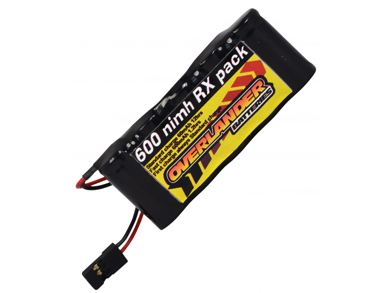 Nimh 2/3 AA 600mah 6v Receiver Flat - SKU 1510