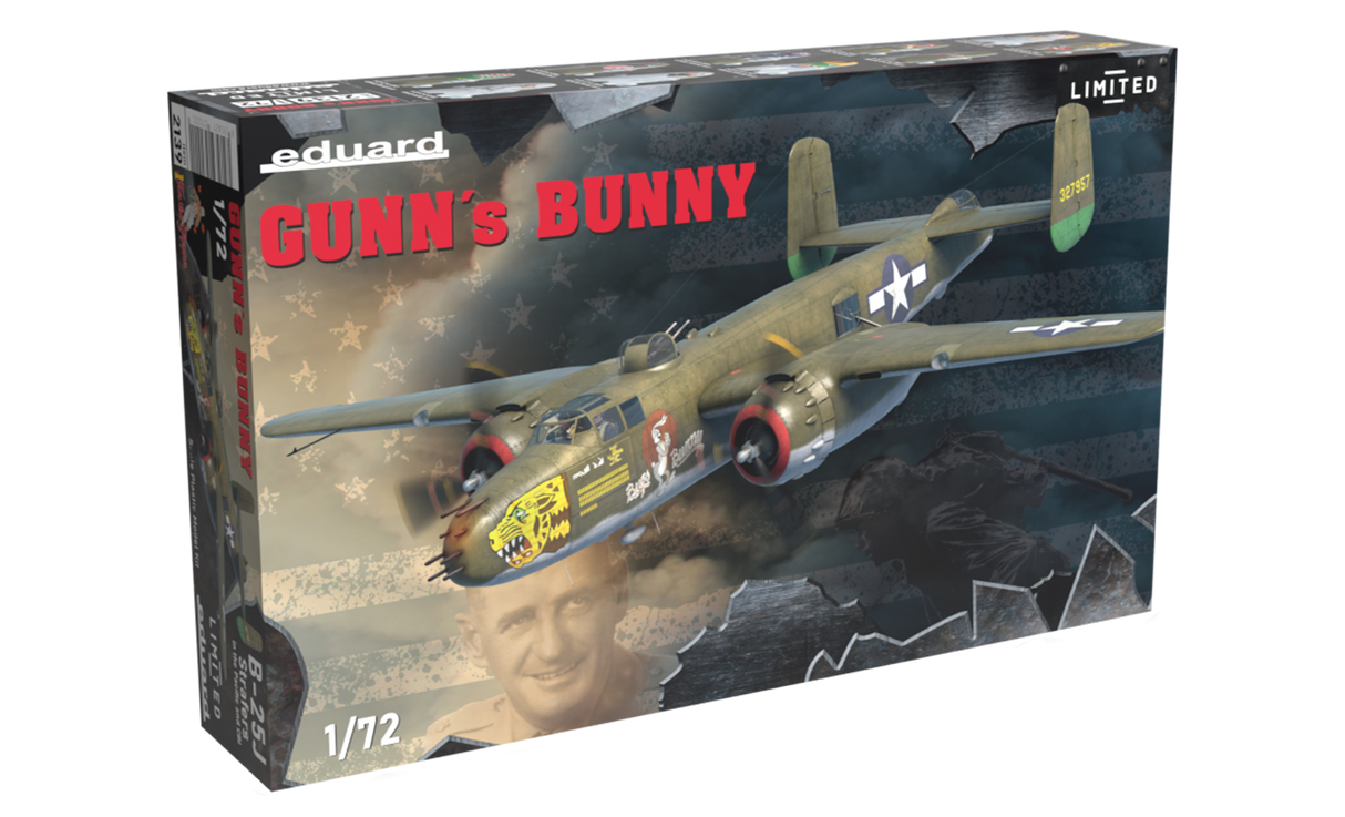 Eduard 1/72 Gunn’s Bunny b25 Mitchell USAAF Model Kit 2139