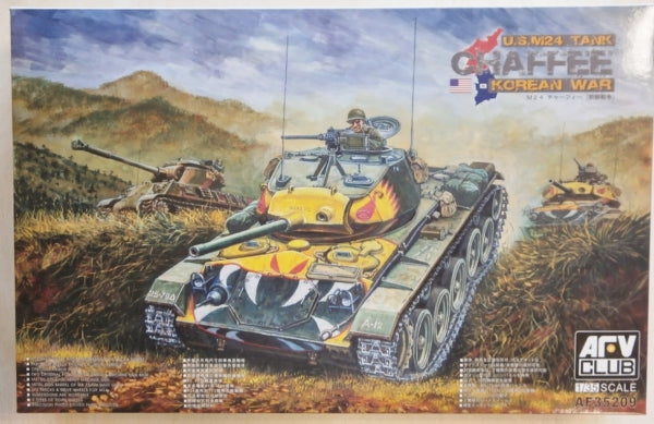 Plastic Kit AFV Club 1/35 Scale U.S. M24 CHAFFEE Tank Korean war 35209