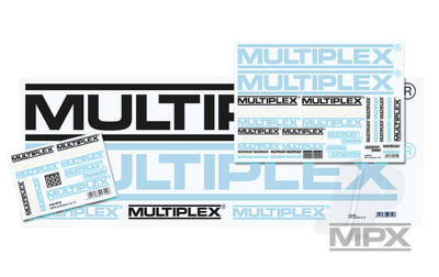 Sticker Set Multiplex -Logo Black/White/Silver