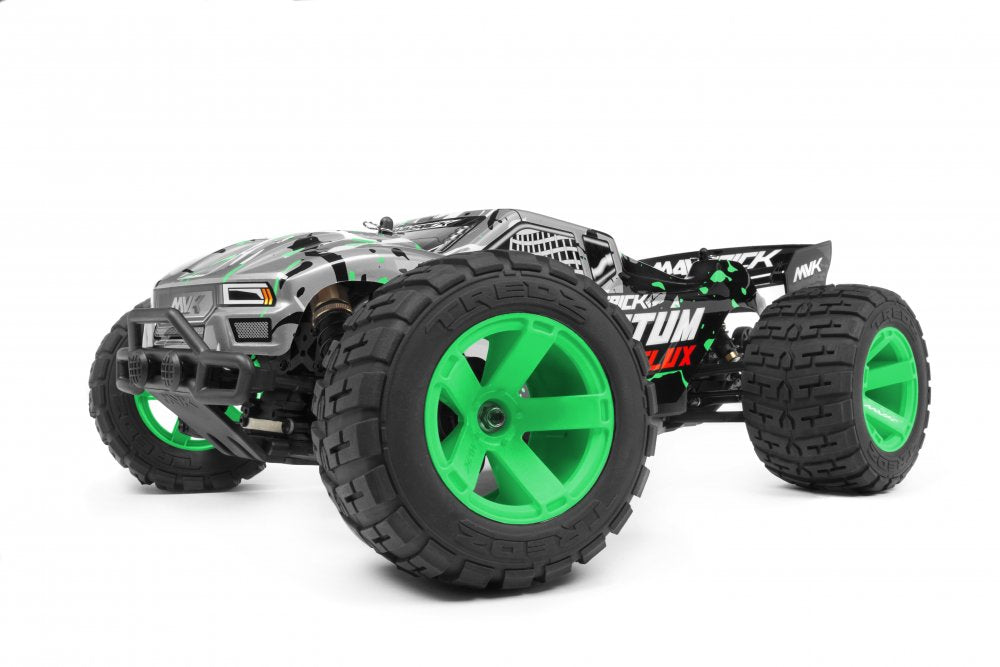 Maverick Quantum XT Flux 1/10 4WD Brushless Stadium Truck - Silver/Green