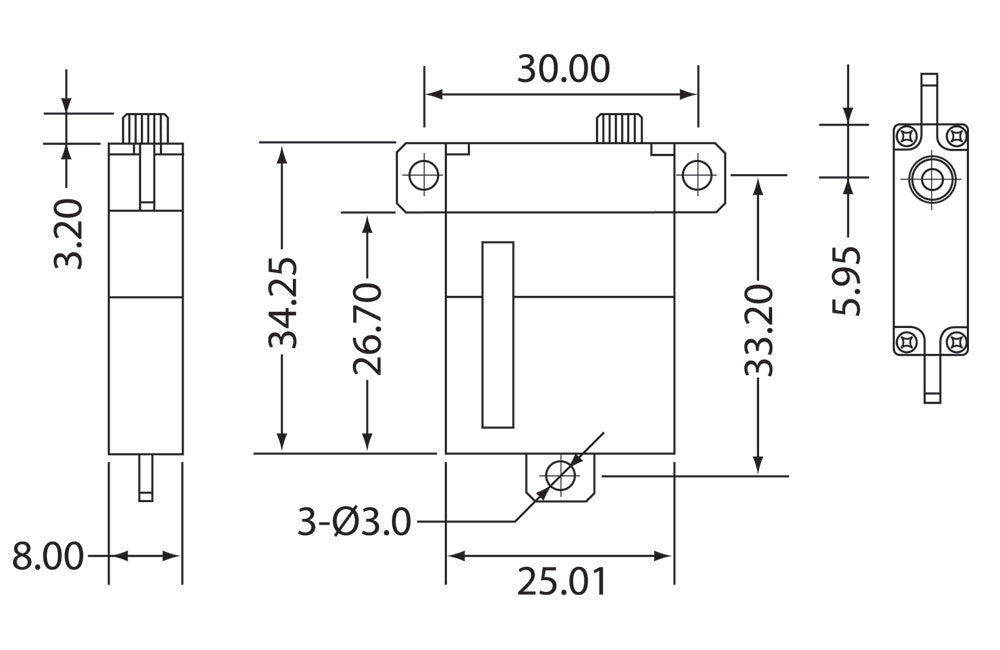 MG2107WHV 6.6Kg.cm/0.10s High Voltage Wing Servo