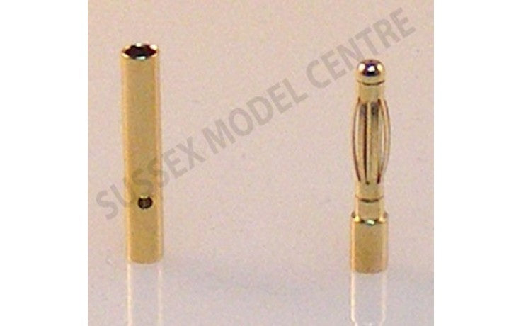 2mm Gold Bullet Connectors 10 pairs