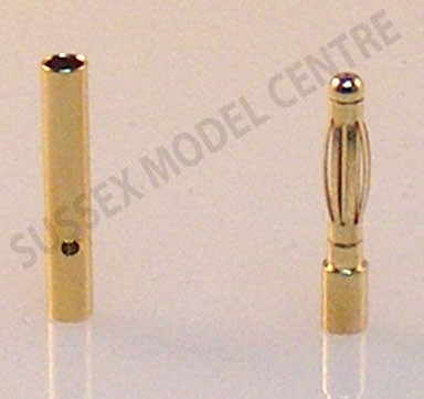 2mm Gold Bullet Connectors 5 pairs