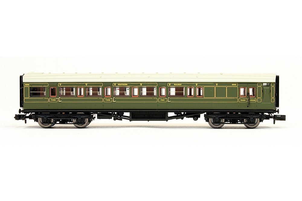 Dapol 2P-012-075 Maunsell Coach Brake Composite SR Lined Green 6565 - N Gauge