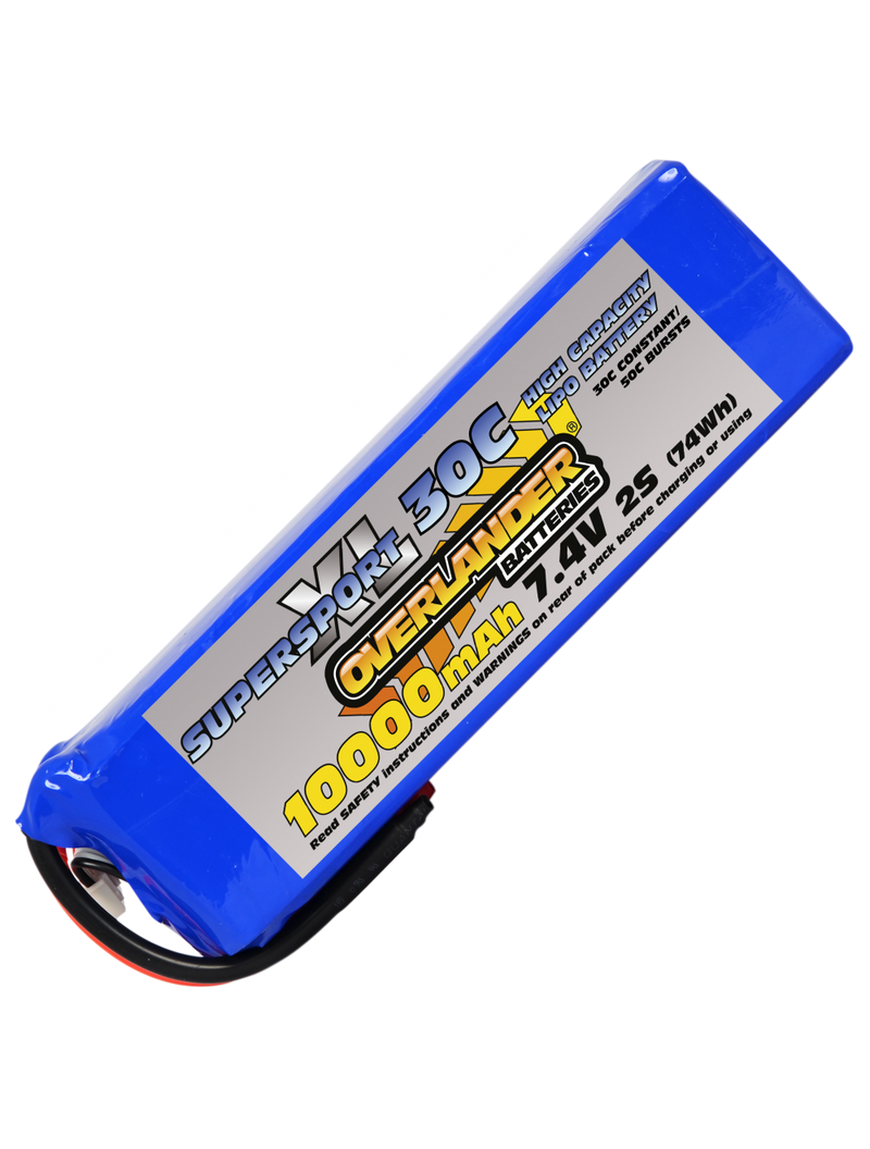 10000mAh 7.4V 2S 30C SupersportXL LiPo Battery
