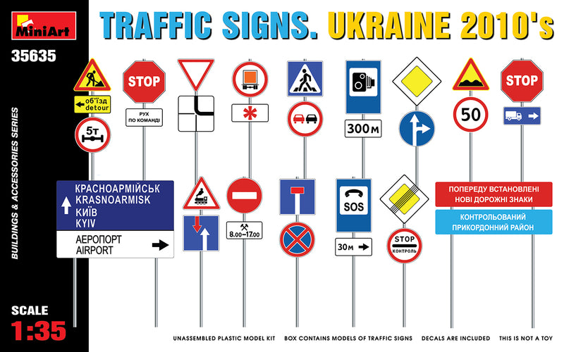 Mini Art 1/35 TRAFFIC SIGNS  UKRAINE 2010s 35635