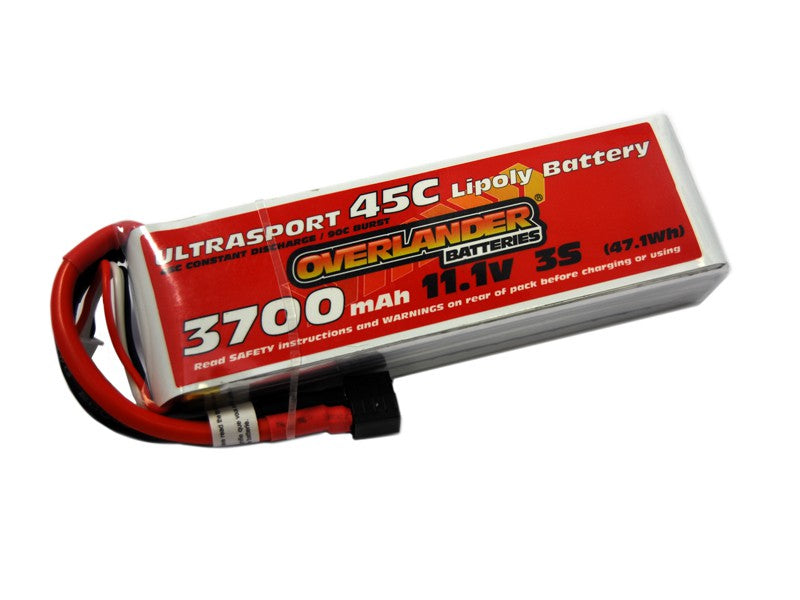 Overlander Ultrasport Extreme 3700mAh 3S 11.1V 45C Lipo Battery
