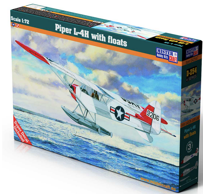 MisterCraft 1:72 Piper L-4H with floats Kit MCD254