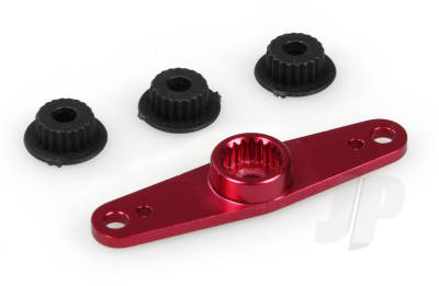 Aluminium CNC Servo Double Arm (Red) (Futaba/JR/Hitec)