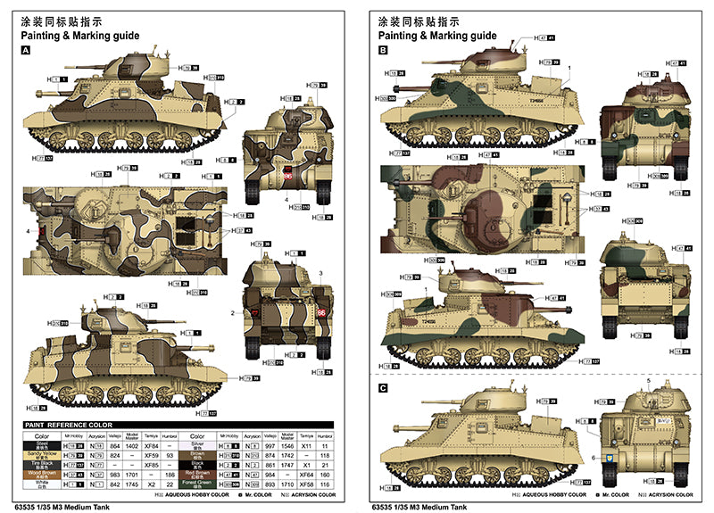 I Love Kits 1/35 M3 Grant Medium Tank Kit 63535