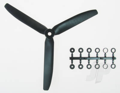 GWS Scale Propeller 8 x 4 3-Blade Black