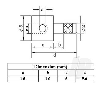 Micro Push Rod Connector (1.5mm) Gwphd001 (BOX 37)