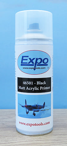 46501 Expo Matt Black Acrylic Primer - 400ml Spray