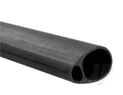 Carbon Fibre Elliptic Tube 19mmx12.5mm x 1mt