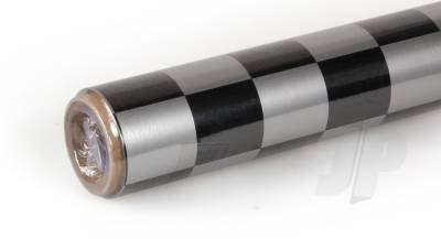 Oracover (Profilm) Covering Cheq. Large Silver/Black 2 metre (5523704)