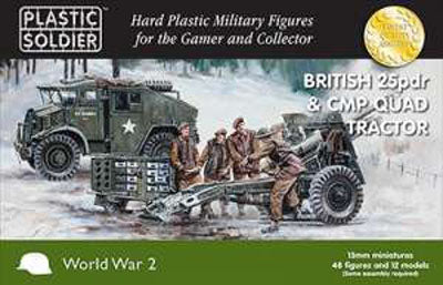 Plastic Soldier 15mm 25 pdr gun and CMP Quad Tractor Kit