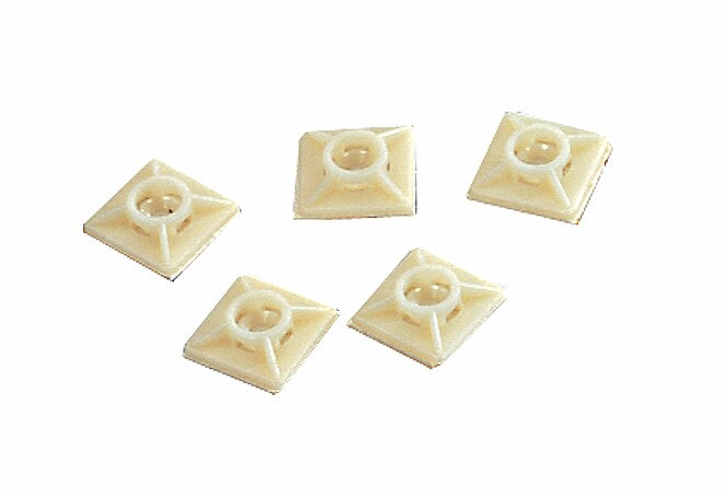 Hose tie retainer plate self-adhesive