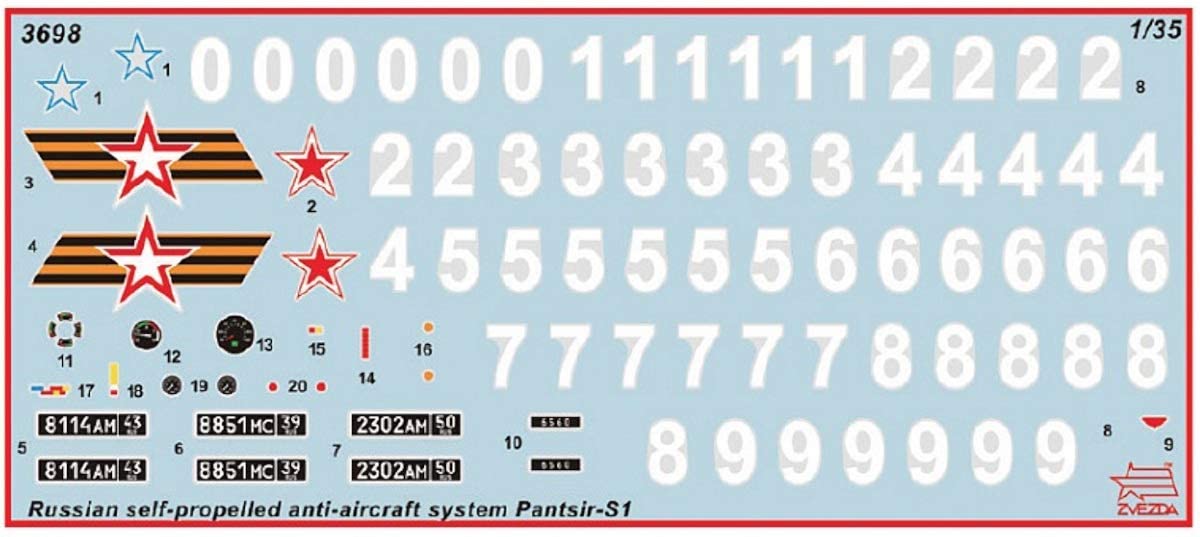 Zvezda 1/35 Russian Self-Propelled  PANSIR S-1 AA SYSTEM Anti Aircraft System (SA-22 Greyhound) 3698