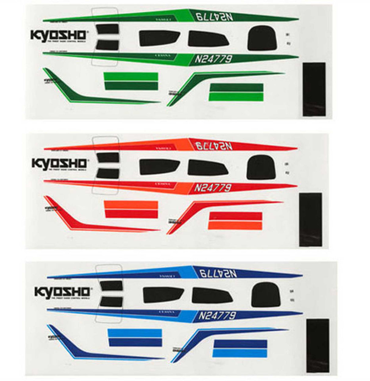 KYOSHO DECAL SHEET CESSNA MINIUM 3 COLORS (BOX 69)