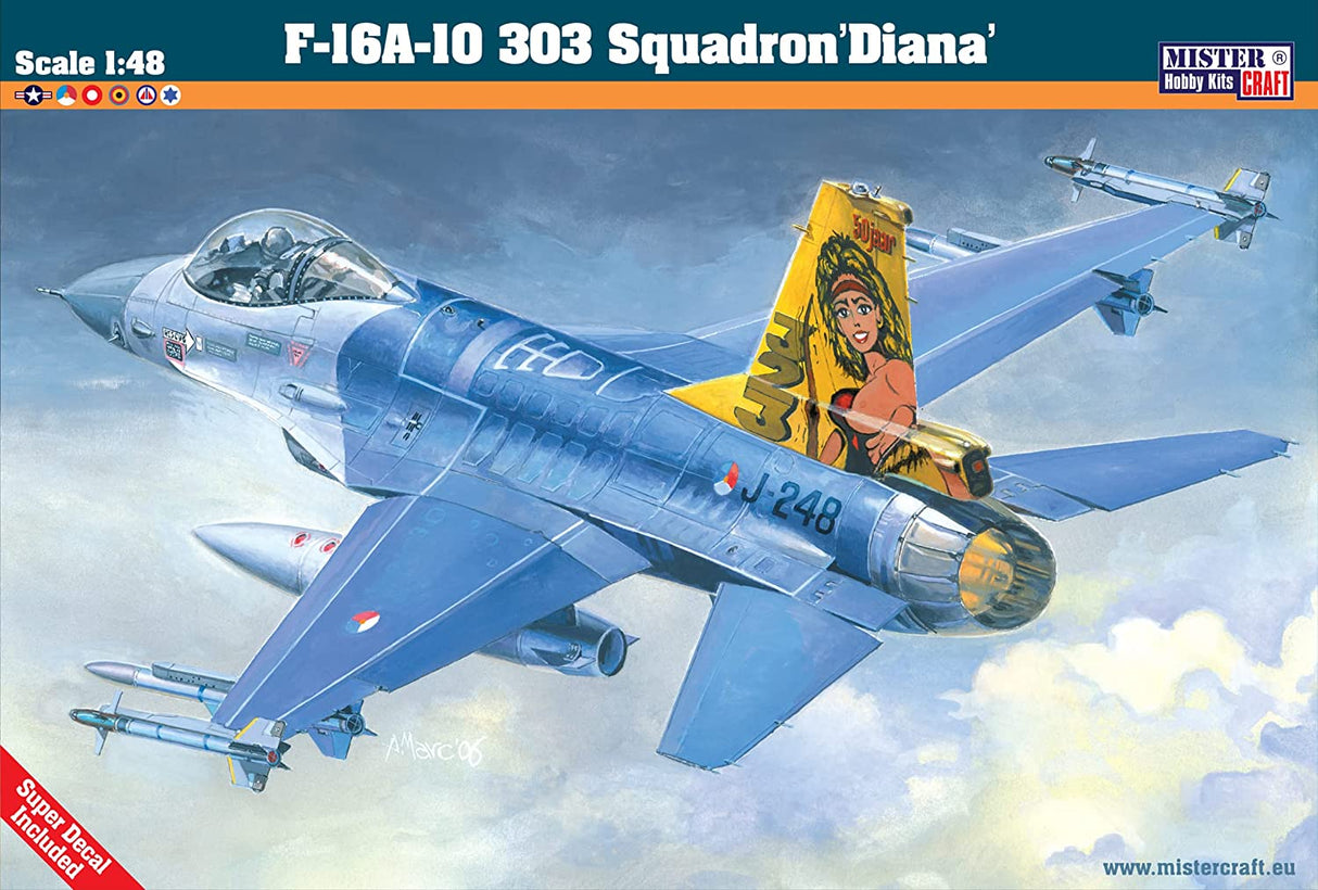 Mister Craft 1:48 F-16A Block 10 323 Squadron Diana kit