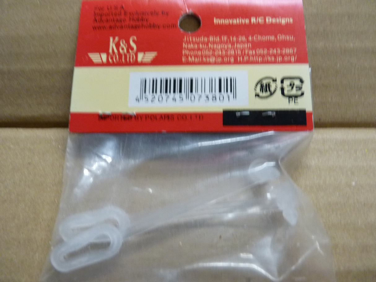 K&S Fuel Shutoff clip with cap - pair (BOX 75)