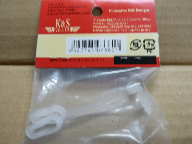 K&S Fuel Shutoff clip with cap - pair  (BOX 75)