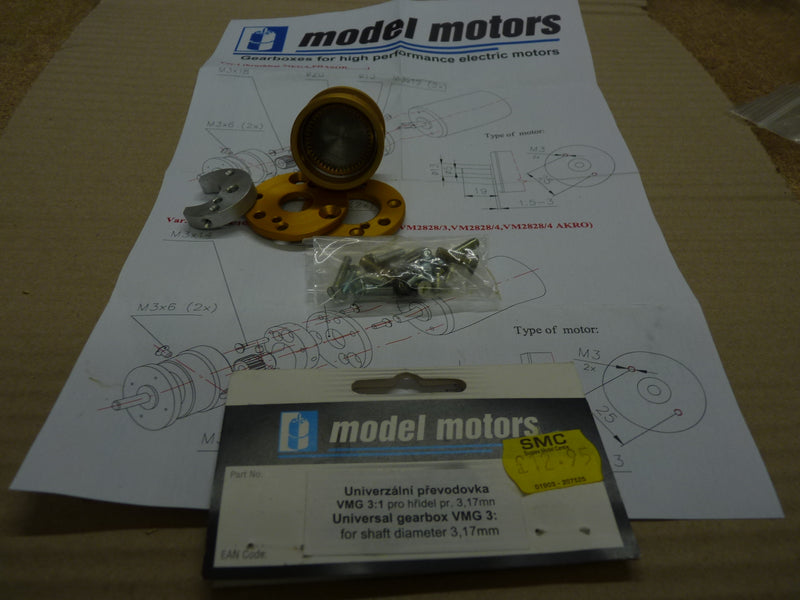 Model Motors AXI Universal Gearbox VMG 3 for 3.17mm motor shaft