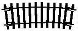 Hornby R643 Half Curve Track 2nd Radius OO Track