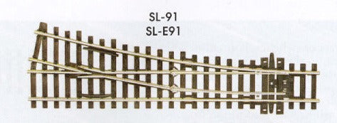 Peco SL-91 Small Radius Right Hand Insulfrog Turnout 00 Gauge