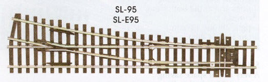 Peco SL-95 Medium Radius Right Hand Insulfrog Turnout 00 Gauge