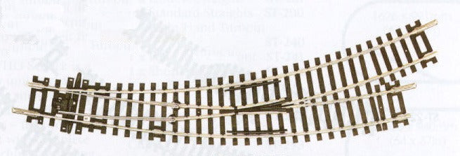 PECO Setrack OO HO CODE 100 ST-245 Curved Double Radius Left Hand Turnout