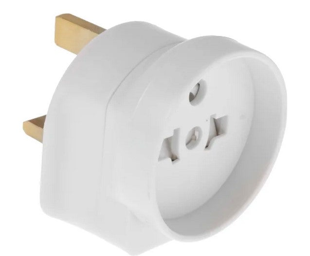 Europe to UK Travel Adapter - Rated At 13A - 240v