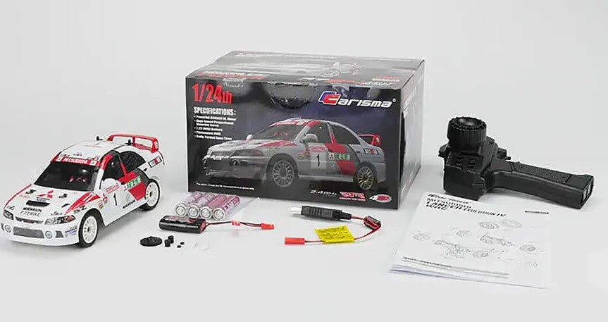 CARISMA GT24 MITSUBISHI LANCER EVOLUTION 4 1/24 MICRO Scale Ready to Run