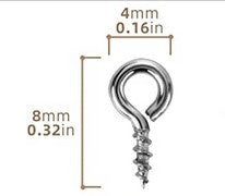 Screw Eyes 8 x 4mm - pack of 10