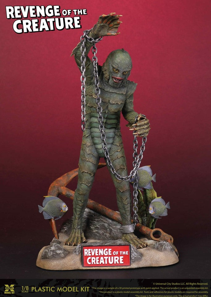 X-PLUS 1/8 Plastic Kit - REVENGE OF THE CREATURE 28CM TALL INCLUDING DIORAMA BASE