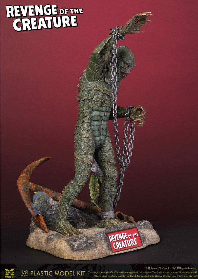 X-PLUS 1/8 Plastic Kit - REVENGE OF THE CREATURE 28CM TALL INCLUDING DIORAMA BASE