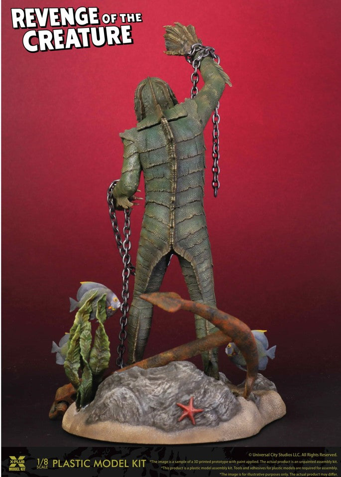 X-PLUS 1/8 Plastic Kit - REVENGE OF THE CREATURE 28CM TALL INCLUDING DIORAMA BASE