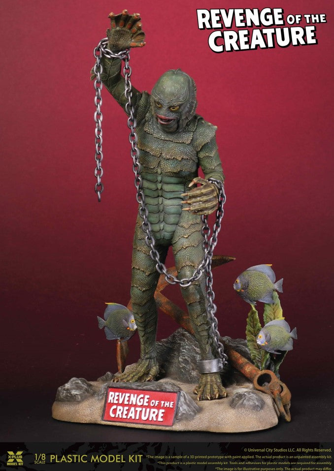 X-PLUS 1/8 Plastic Kit - REVENGE OF THE CREATURE 28CM TALL INCLUDING DIORAMA BASE