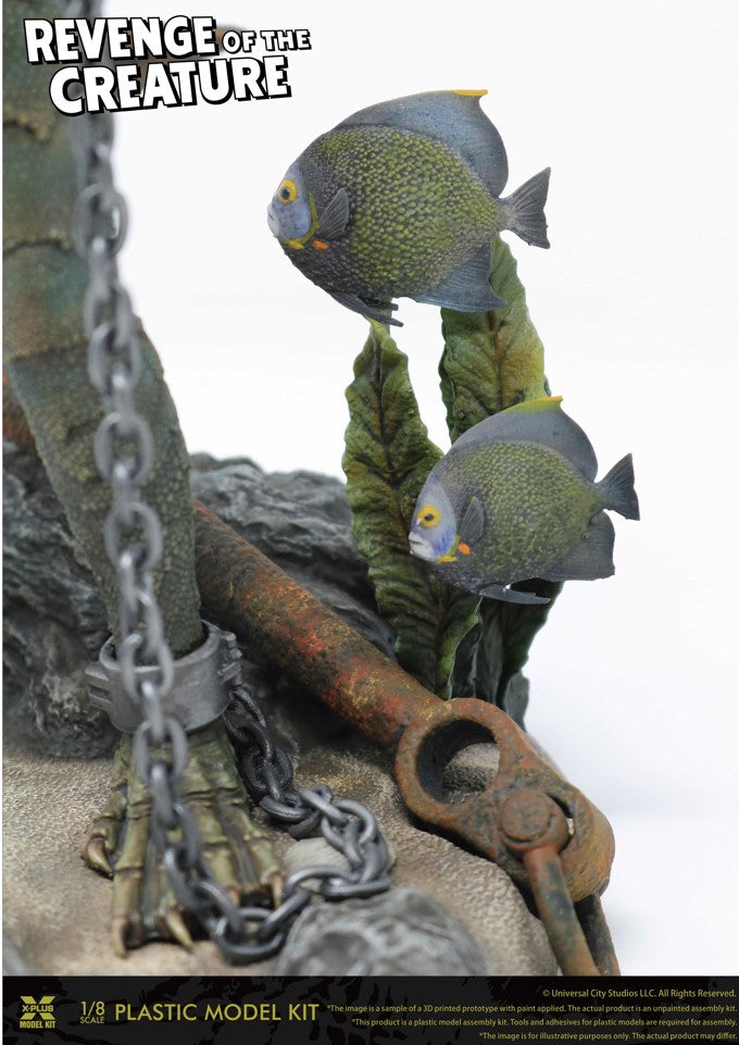 X-PLUS 1/8 Plastic Kit - REVENGE OF THE CREATURE 28CM TALL INCLUDING DIORAMA BASE